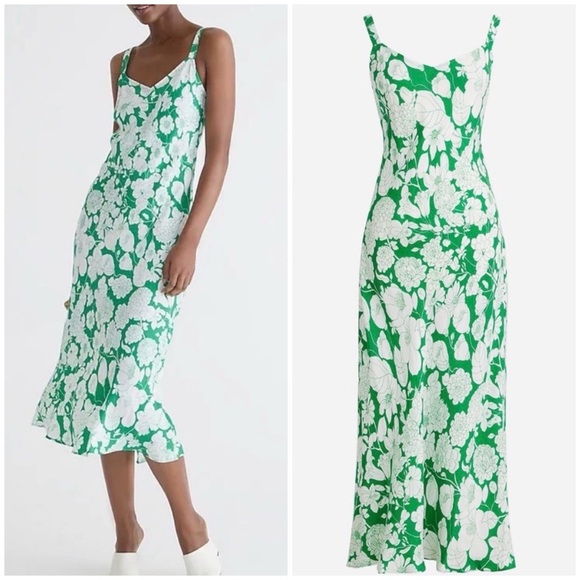 J. Crew Dresses & Skirts - J. Crew Gwyneth V-Neck Slip Dress in Kelly floral